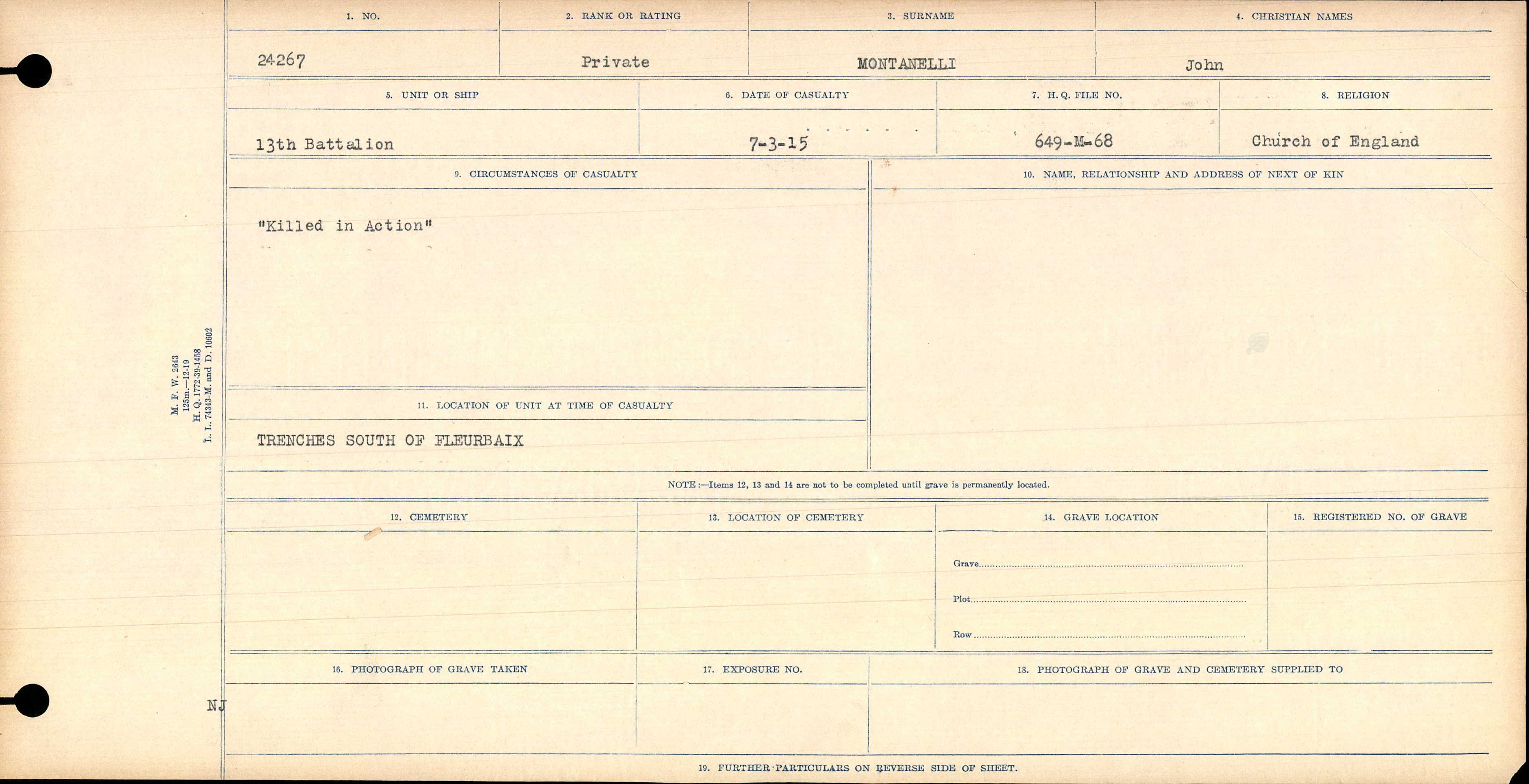 Circumstances of death registers