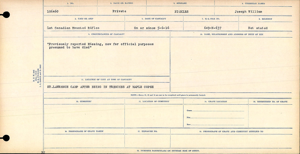 Circumstances of death registers