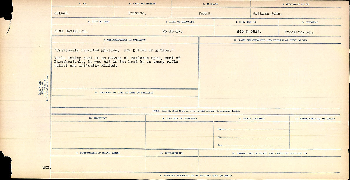 Circumstances of Death Registers