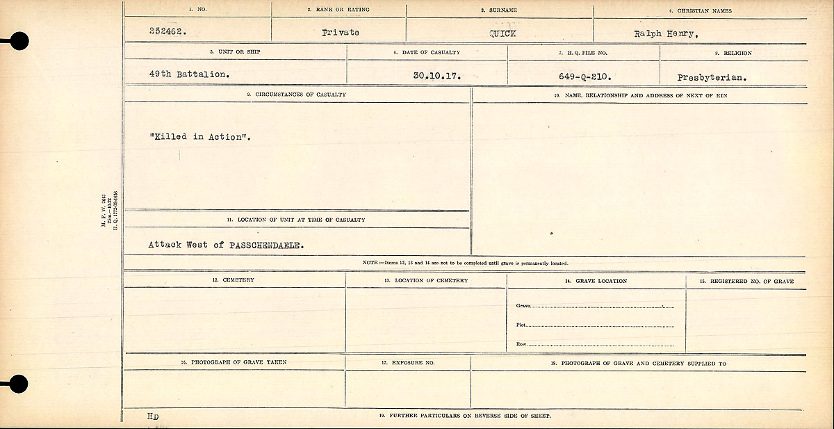 Circumstances of death registers