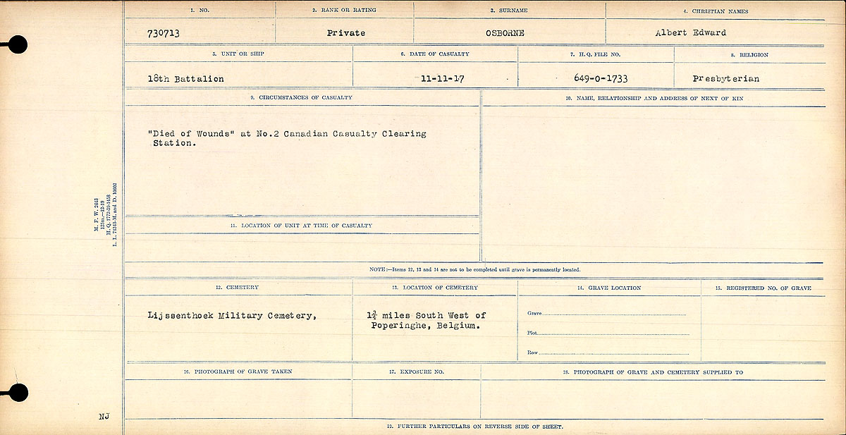 Circumstances of Death Registers