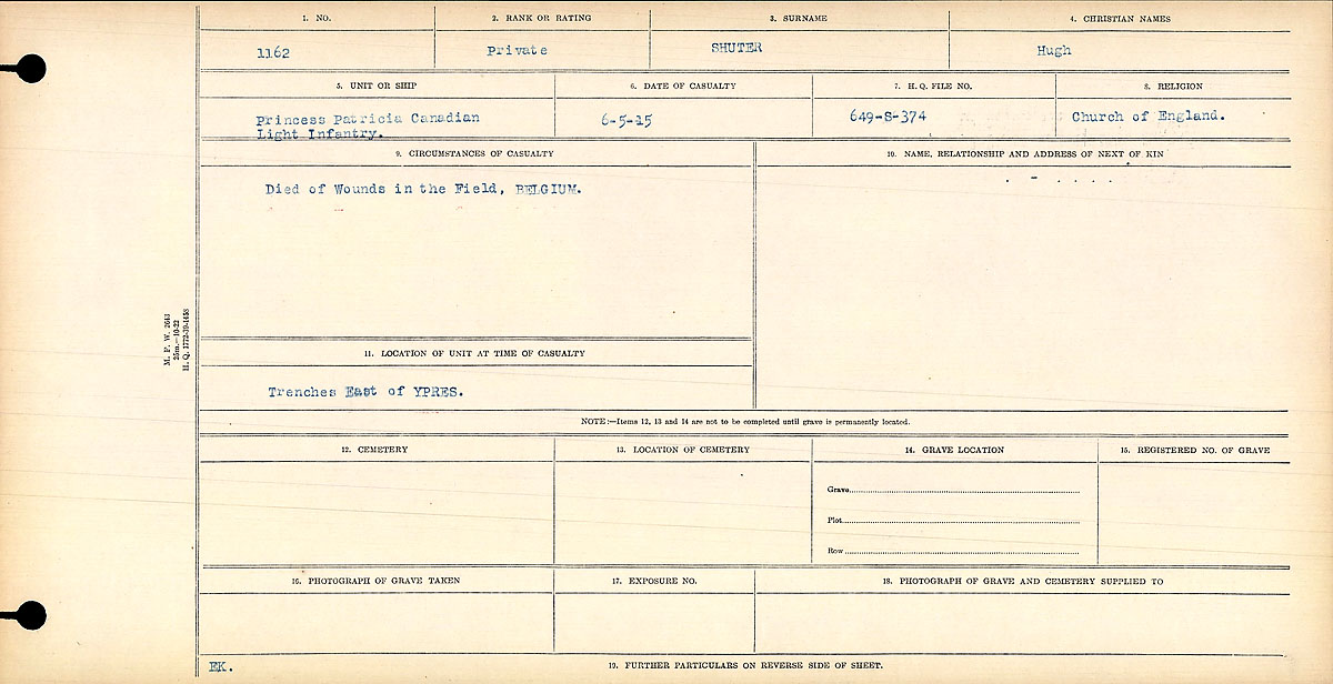 Circumstances of death registers