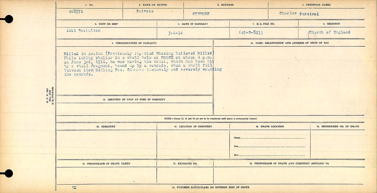 Circumstances of death registers