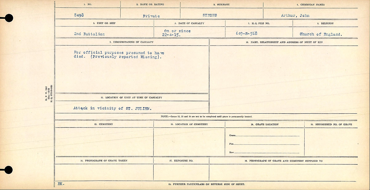 Circumstances of death registers