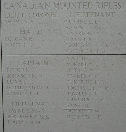 Inscription on Menin Gate