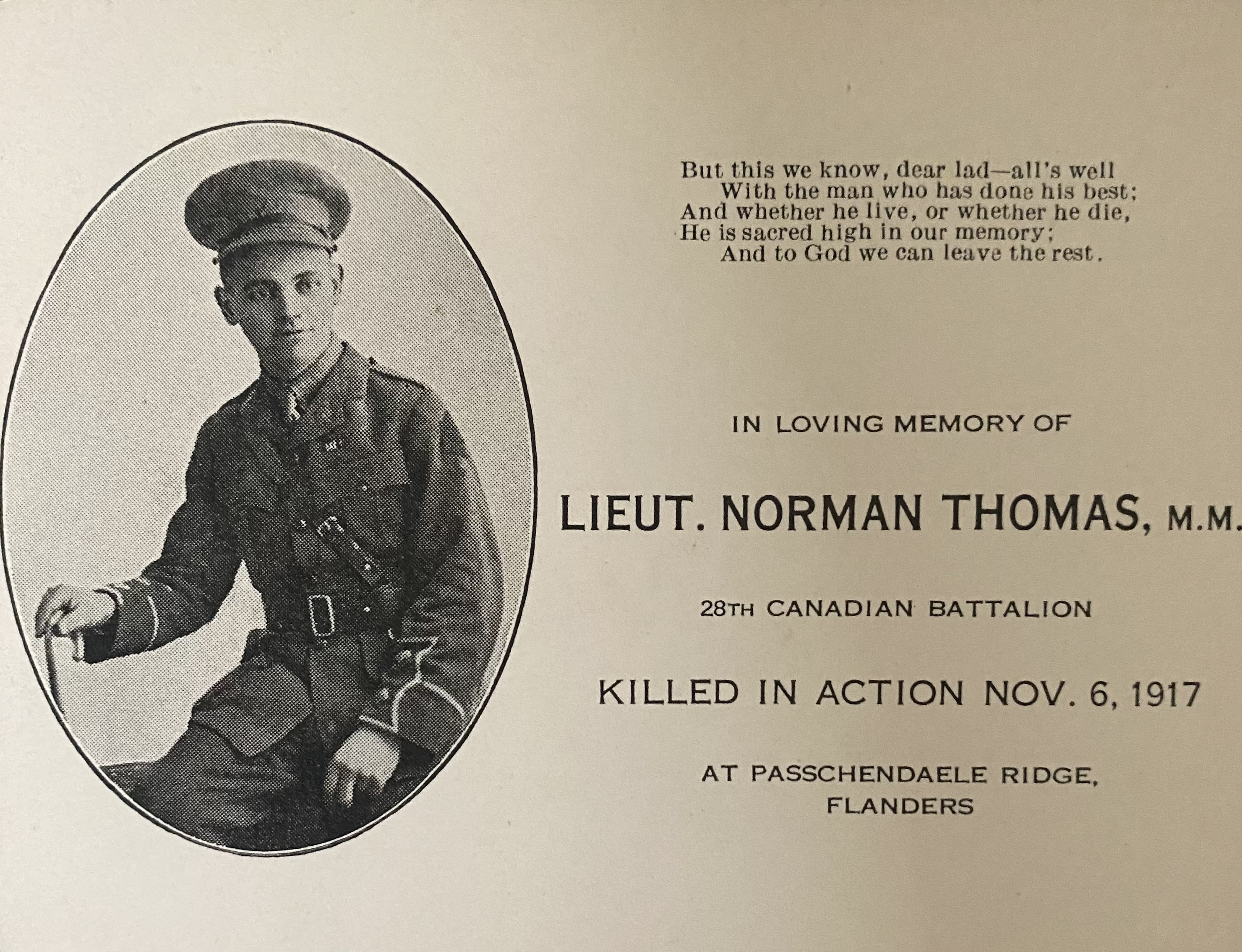 Photo of Norman James Thomas