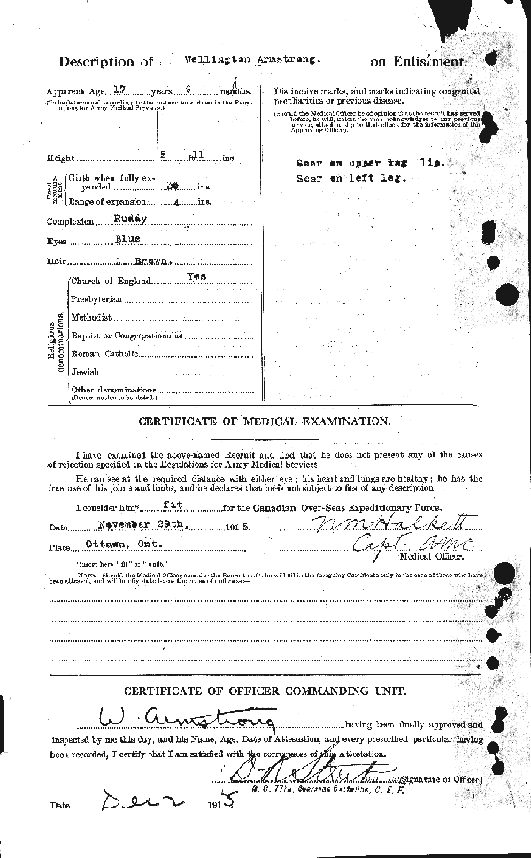 Attestation Papers (Reverse)