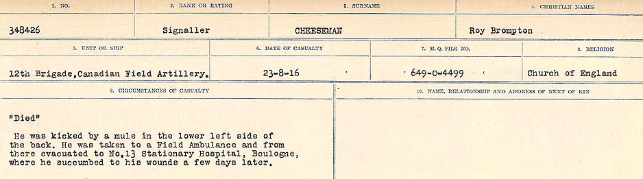 Circumstances of Death Registers