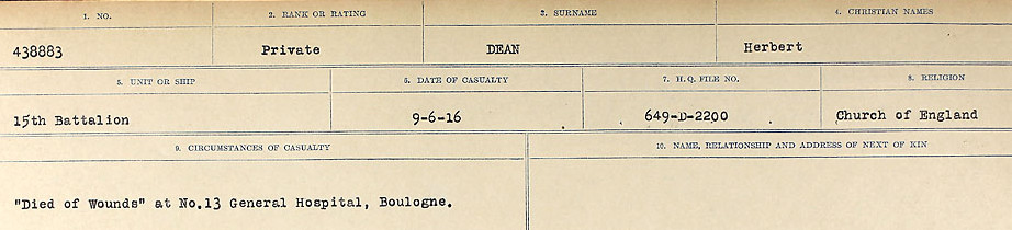 Circumstances of death registers