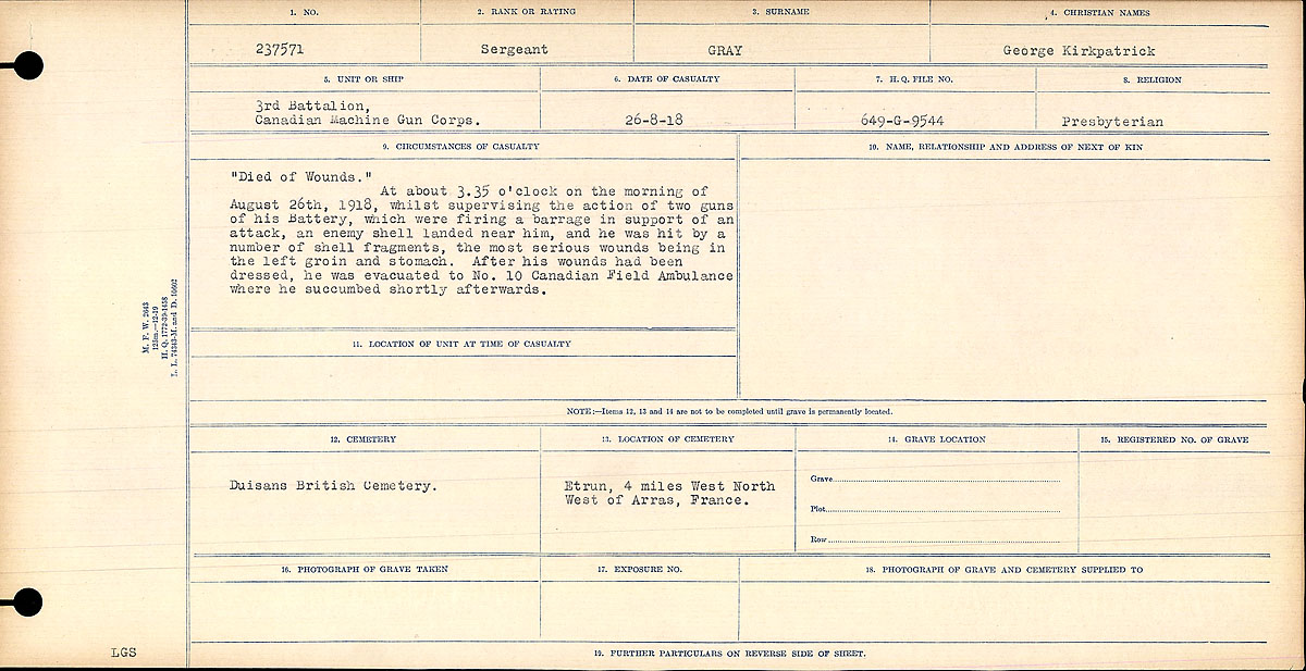 Circumstances of death registers