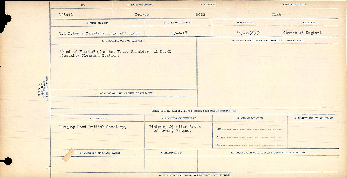Circumstances of death registers