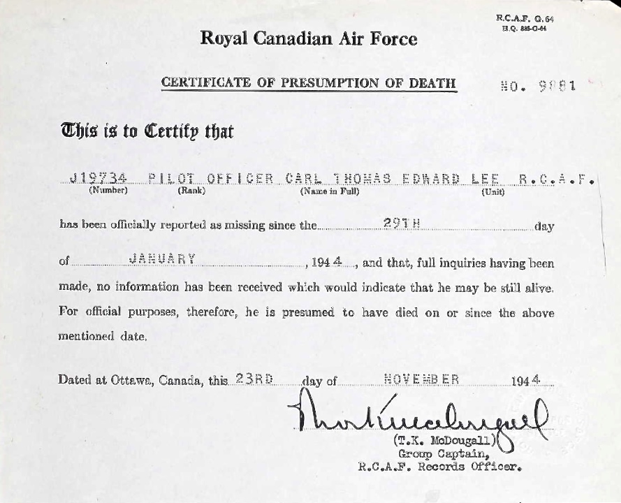 Notification of death