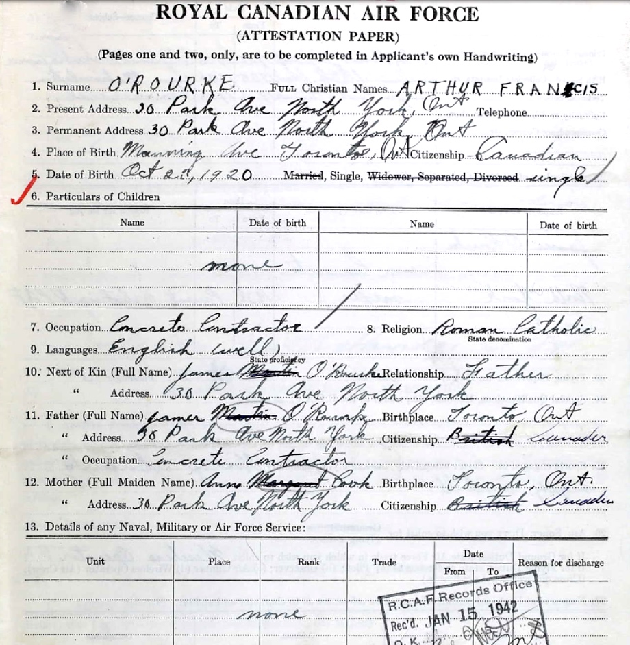 Photo of ARTHUR FRANCIS O'ROURKE