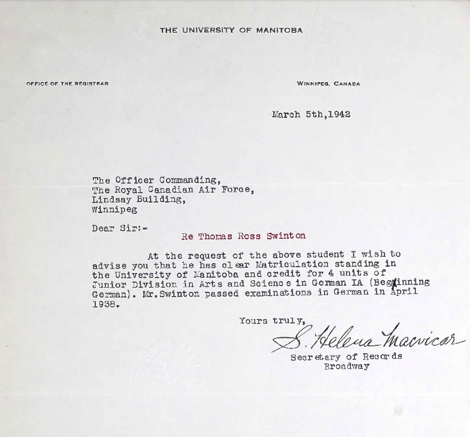 Letter of recommendation