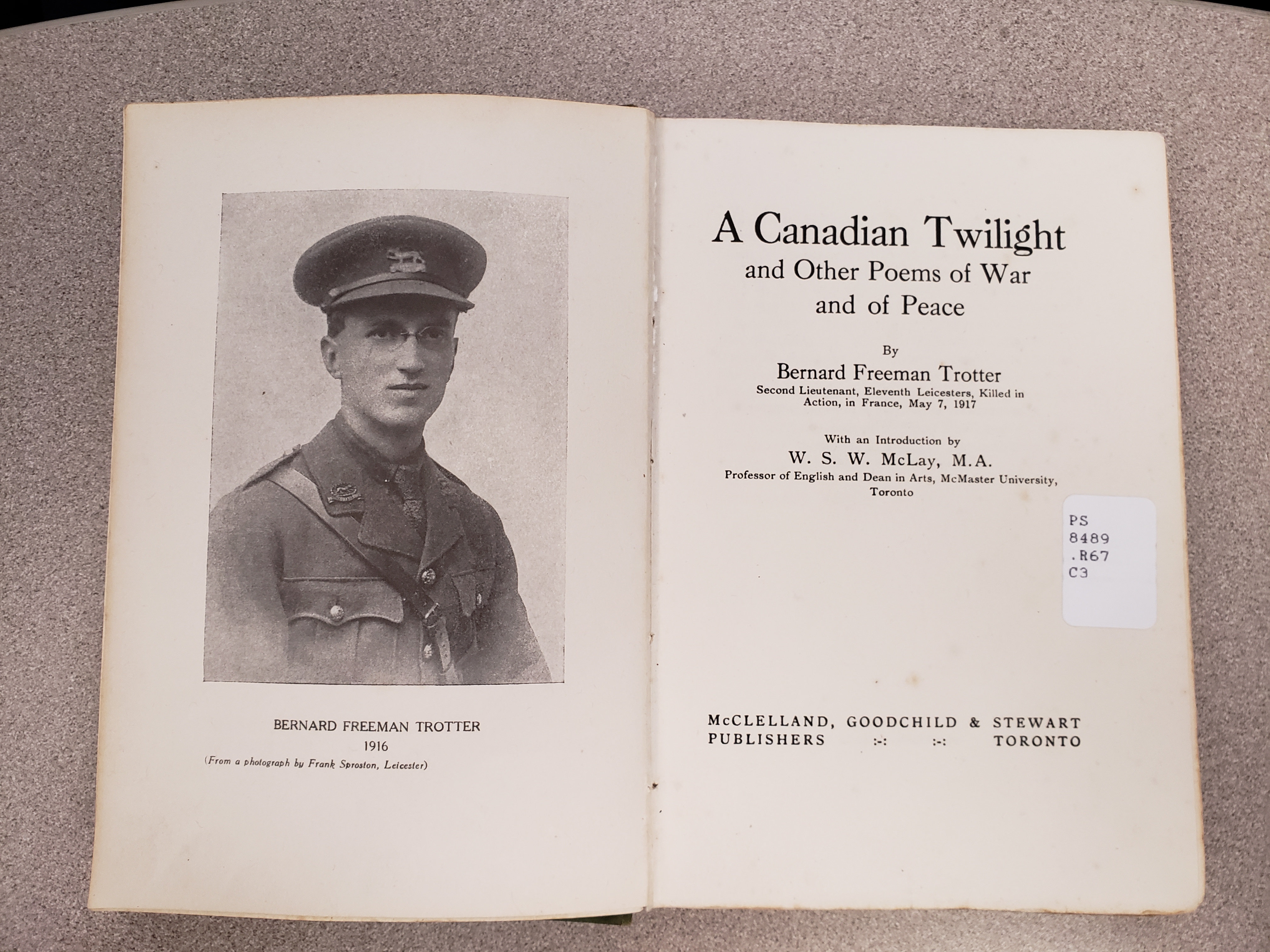 A Canadian Twilight and Other Poems of War and Of Peace