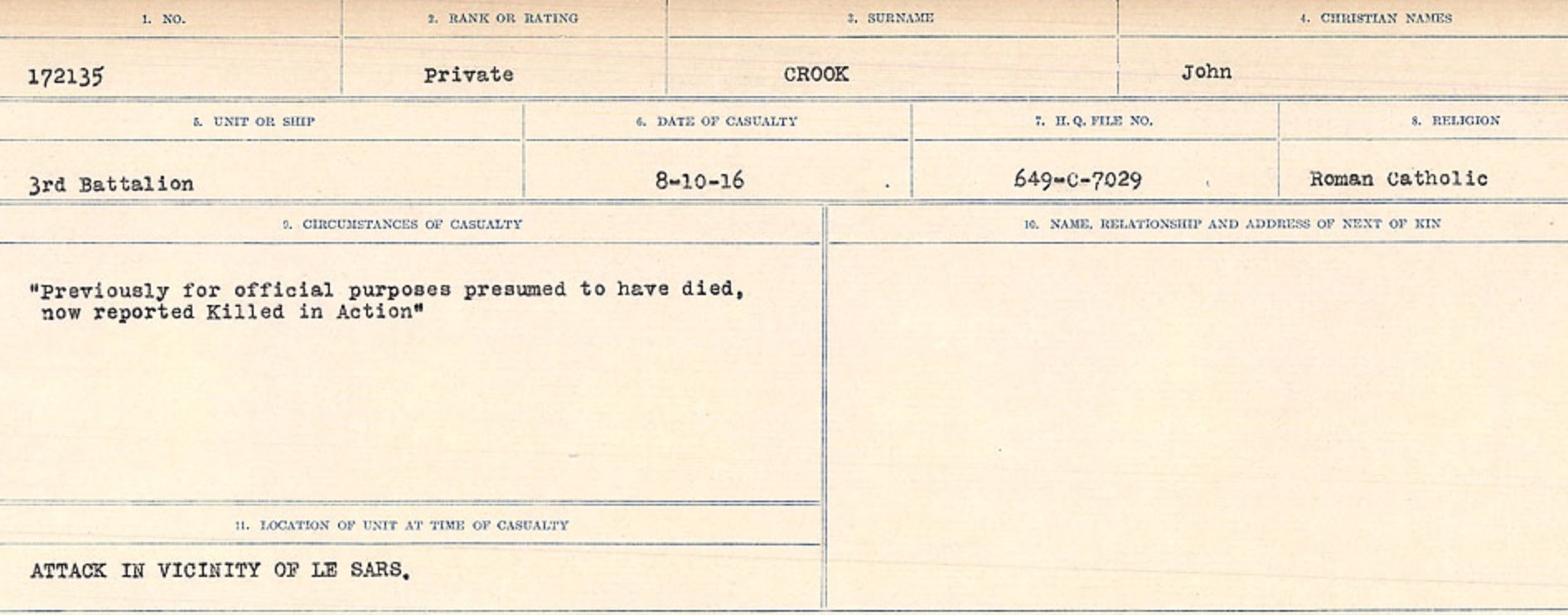 Circumstances of death registers