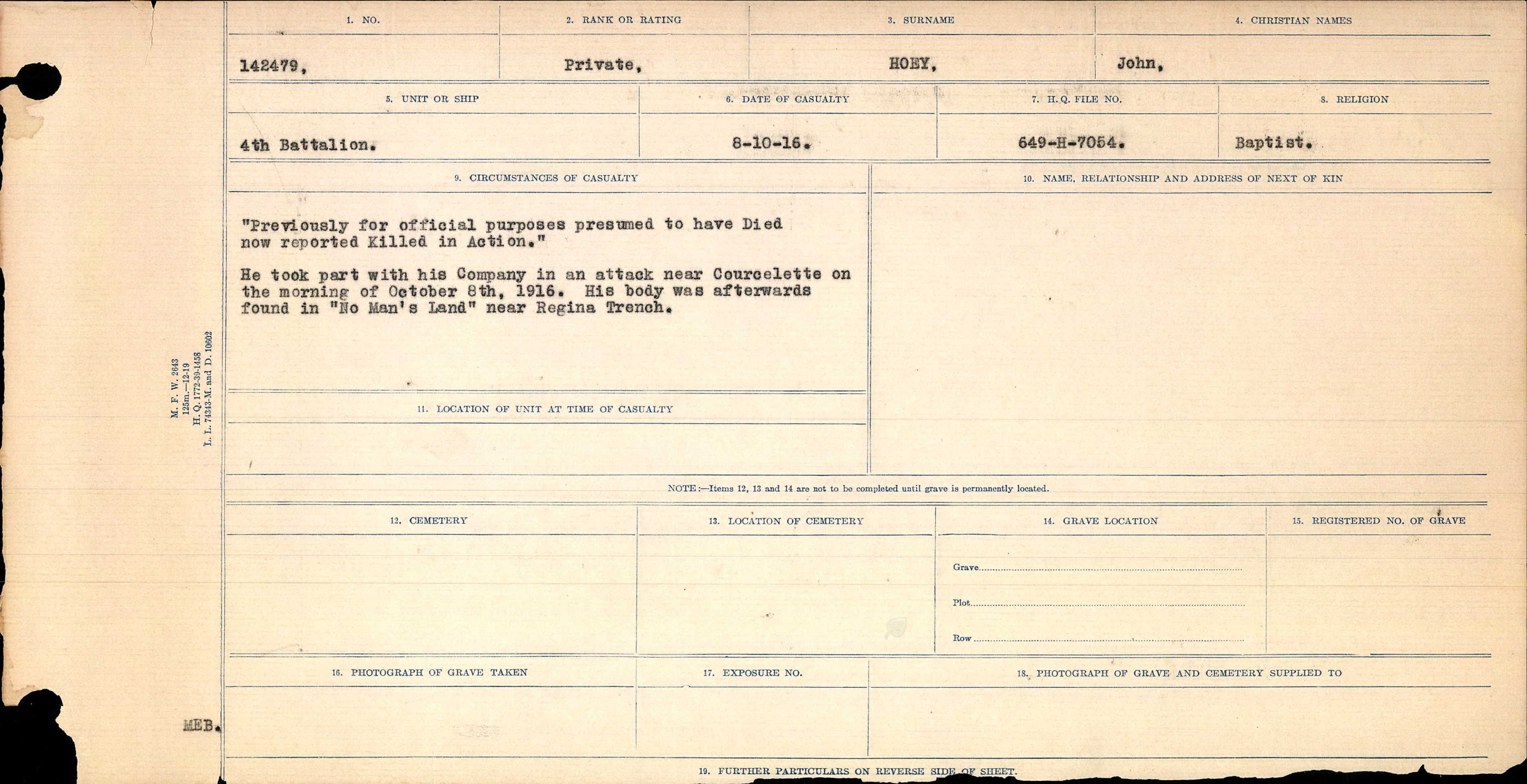 Circumstances of Death Registers