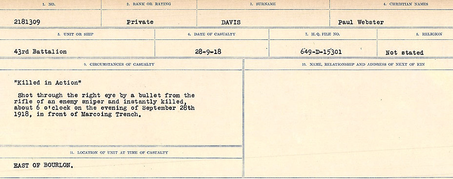 Circumstances of death registers