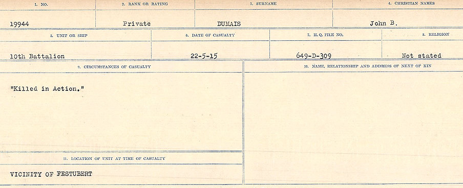 Circumstances of death registers