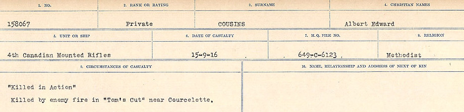Registres de circonstances du décès