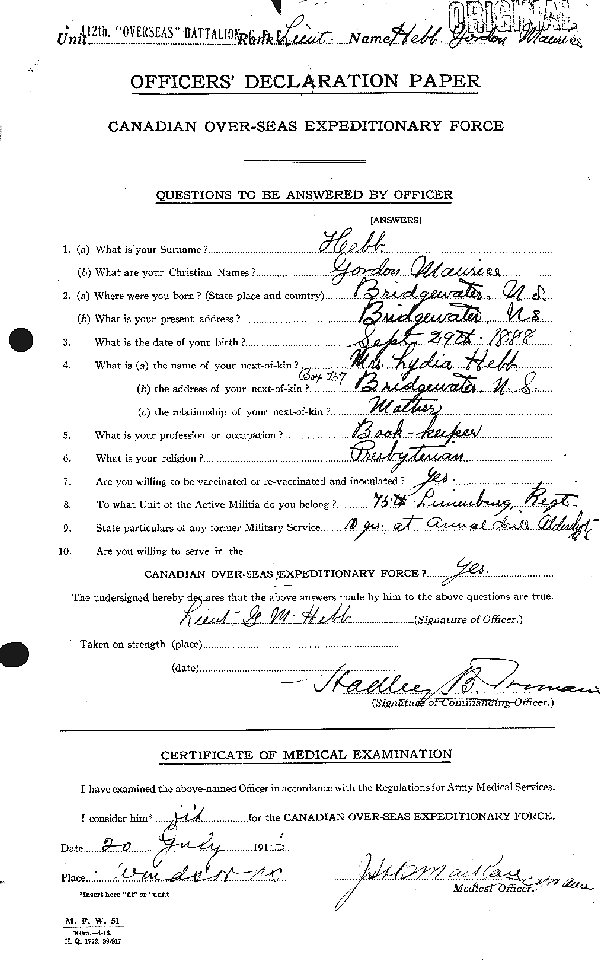 Feuille d'engagement