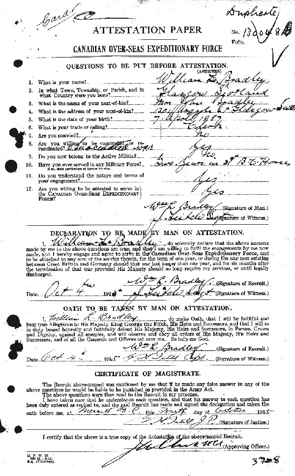 papier d'attestation