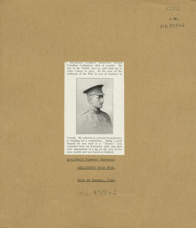 Photo de Archibald Thornton