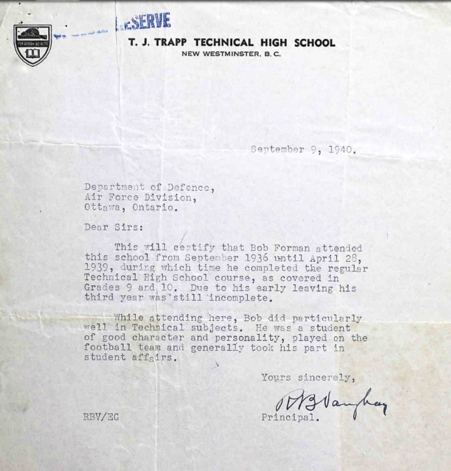 Letter of recommendation