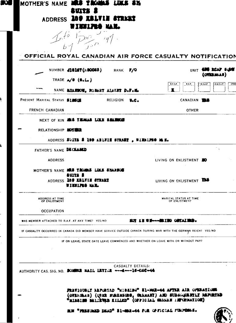 Casualty Notification