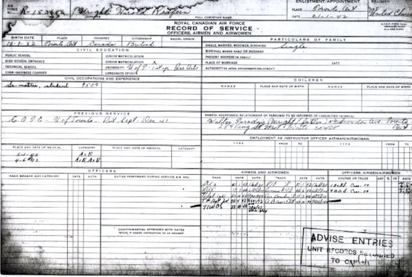 Record of Service (page 1)