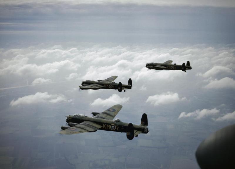 RAF Lancaster's - Heading To Target In Germany.