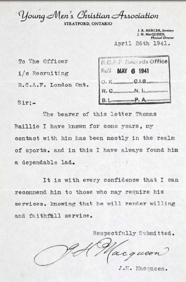 Letter of recommendation