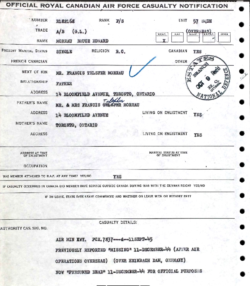 Notification of death