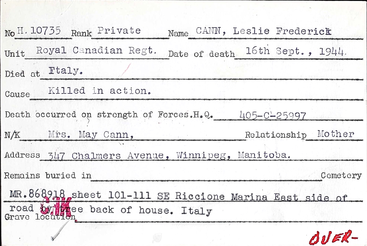 Notification of death