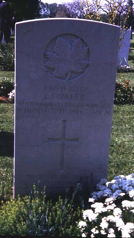Headstone of Eric Fowler