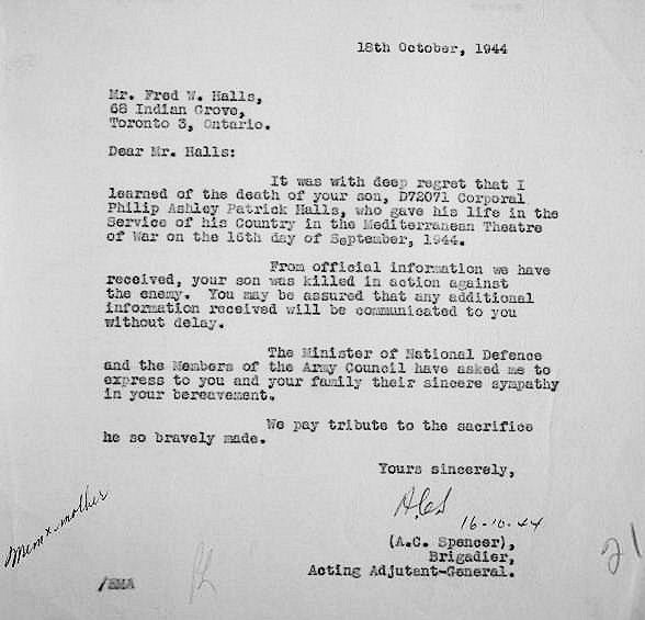 Letter of condolence