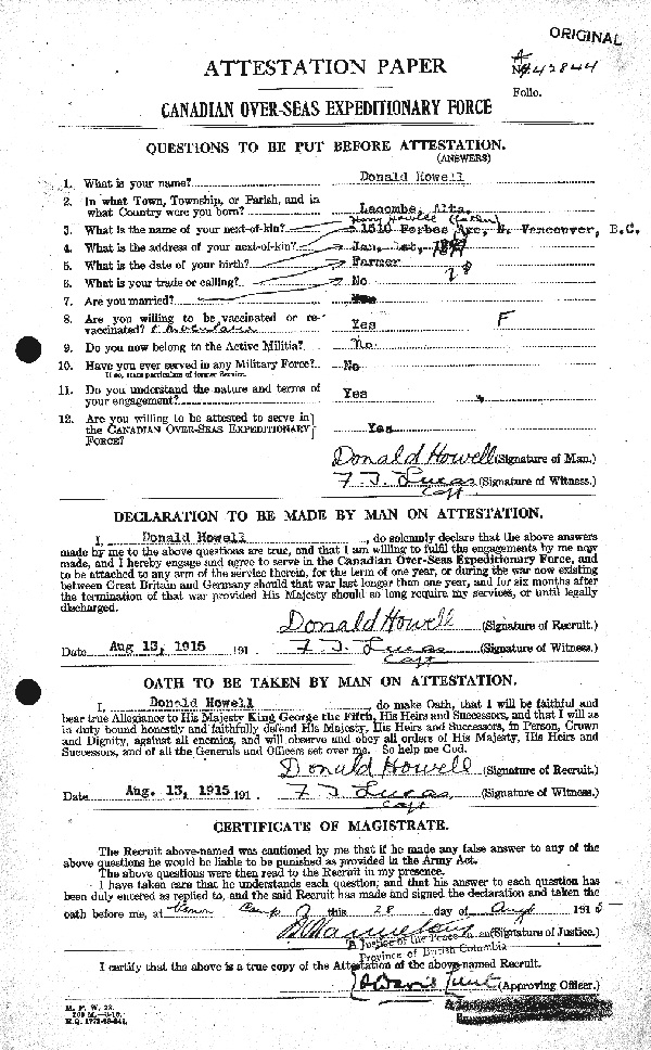 Feuille d'engagement