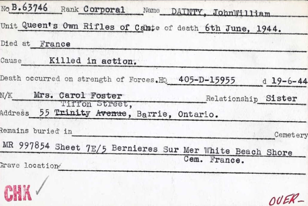 Notification of death