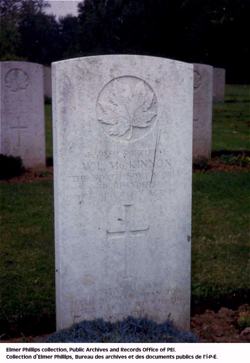Grave marker for W.L. Mckinnon