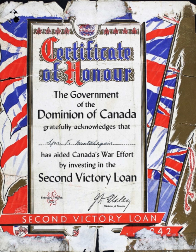 Certificate of honour