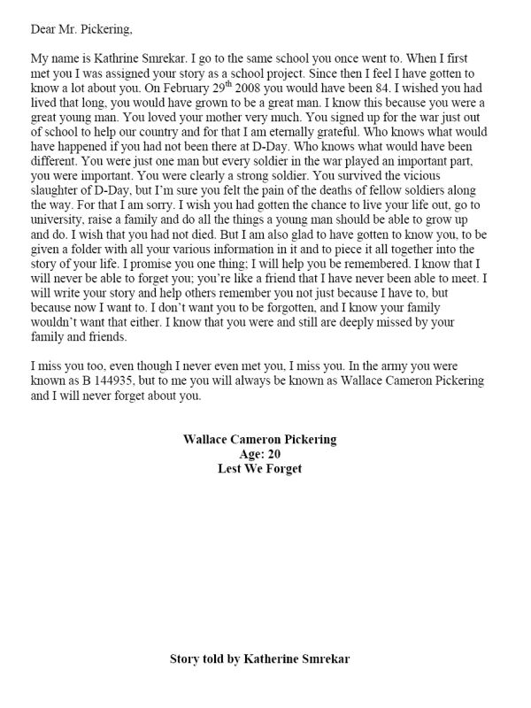 Oakville Remembers Biography (Page 3)