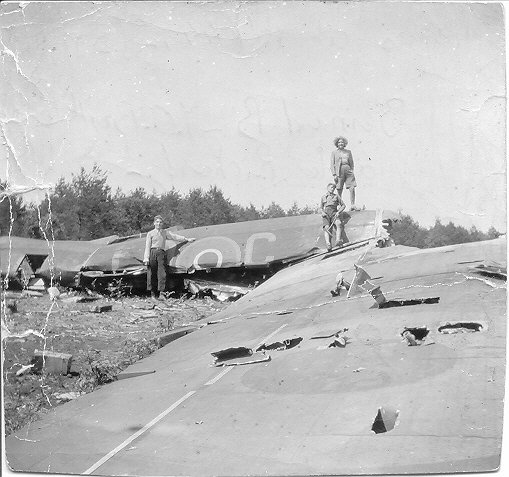 Wreckage of Lancaster LQ-C.
