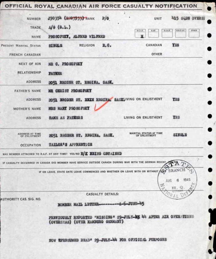 Notification of death