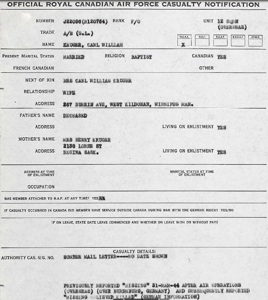 Notification of Death