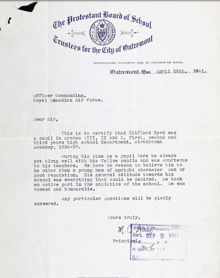 Letter of recommendation