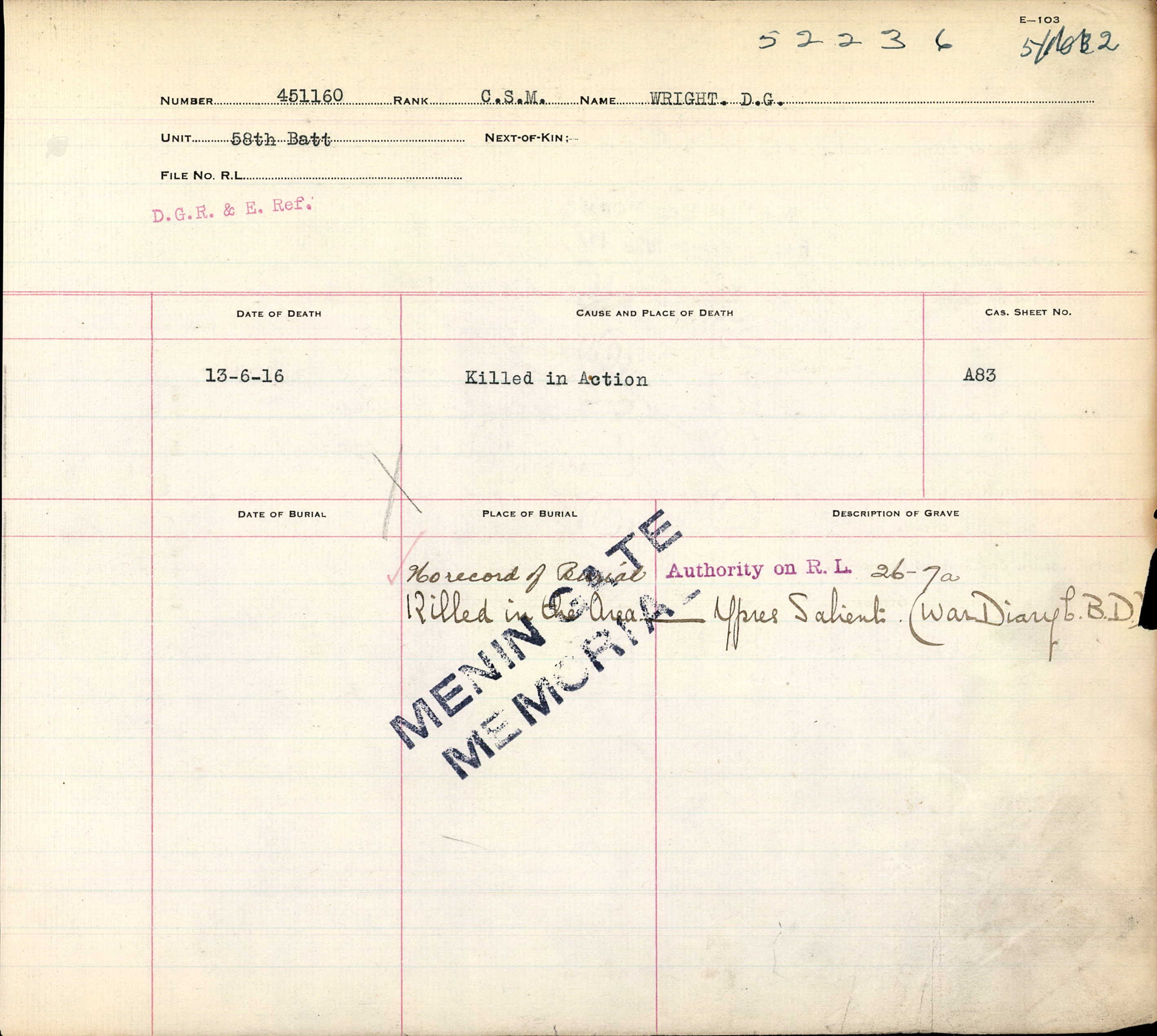 Listed as an UNKNOWN