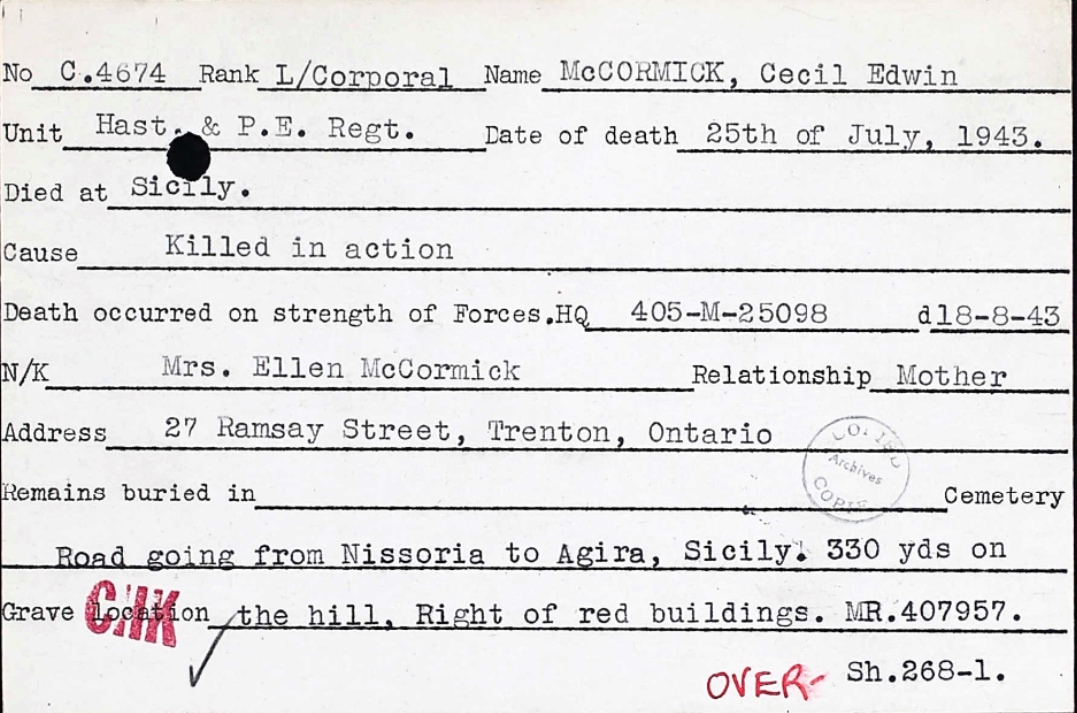 Circumstances of death