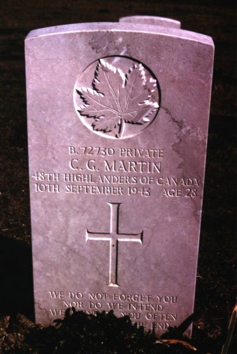 Headstone of Clarence G. Martin