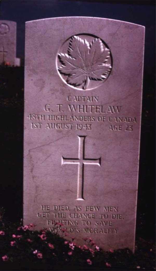 Headstone of George T. Whitelaw