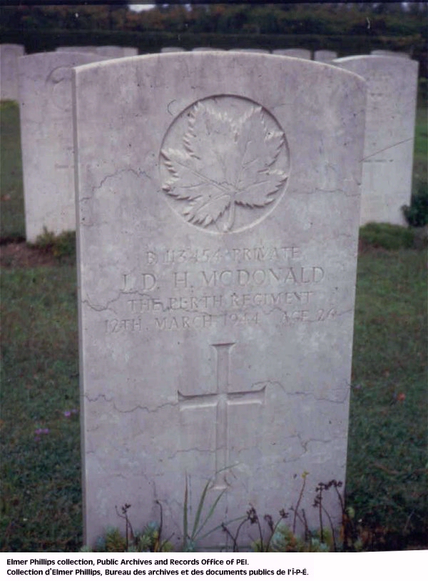 Grave marker for J.D. McDonald